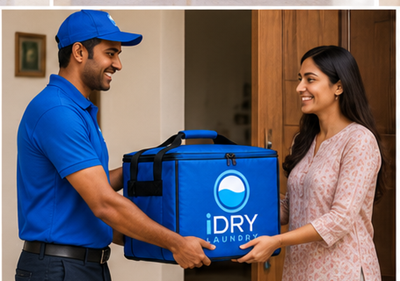 Fresh laundry delivered back to the customer